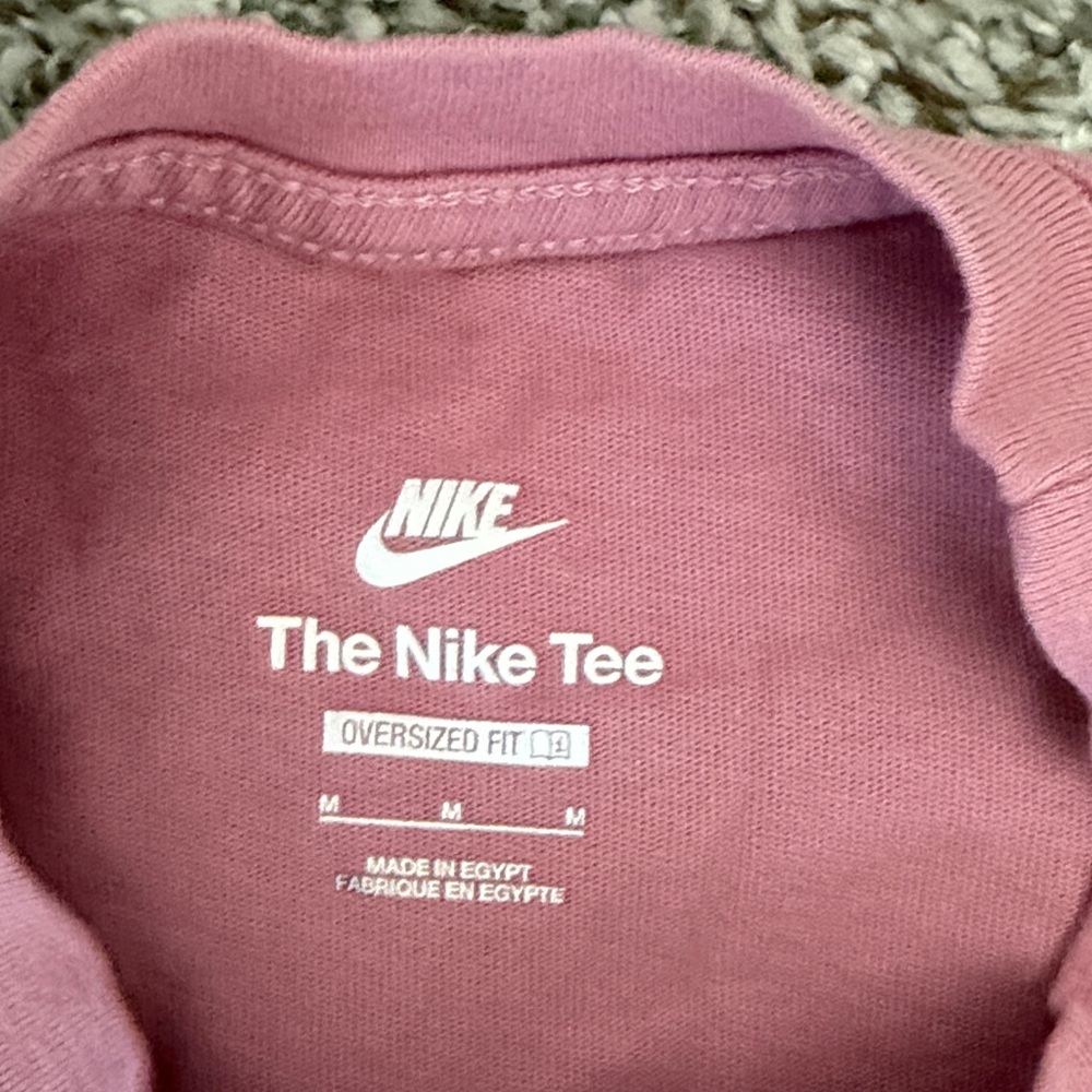 Nike Dusty Rose Long Sleeve Crew with White Swoosh - Picture 2 of 3
